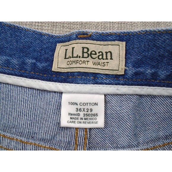 LL Bean Men's Lined Jeans 36" Waist Set of 2 Pants Blue Denim Made in USA - Picture 13 of 16